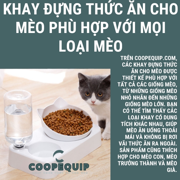 Giới Thiệu KHAY ĐỰNG THỨC ĂN CHO MÈO COOPEQUIP