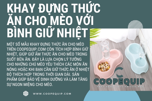 Khuyến mãi và ưu đãi KHAY ĐỰNG THỨC ĂN CHO MÈO COOPEQUIP